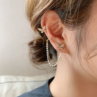 Aretes Asimétricos Diamante Meteor - Estilo Temperamento Dongdaemun - Image 11