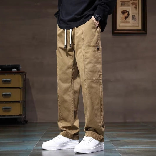 Pantalones Hombre Estilo Americano - Corte Recto y Ancho Moderno