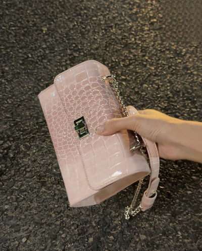 Bolso Crossbody Cuadrado Elegante con Cadena para Diario - Image 9