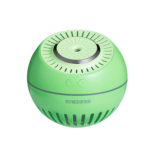 Dark green spherical humidifier with a textured top, control icons, and "HUMIDIFIER" printed on its side. - Image 15