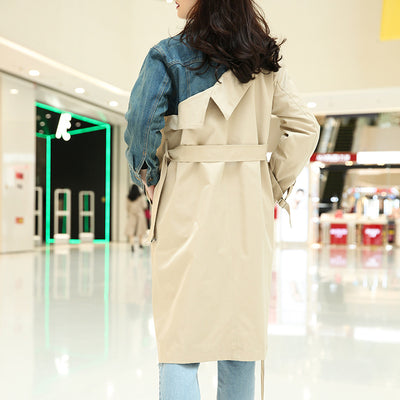 Chaqueta Denim Suelta con Solapas y Cordones Ajustables - Image 3