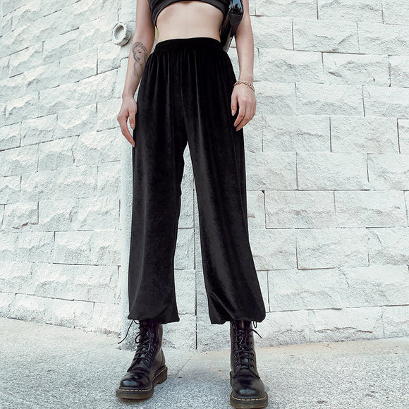 Pantalones Harem de Terciopelo con Tirantes Ajustables