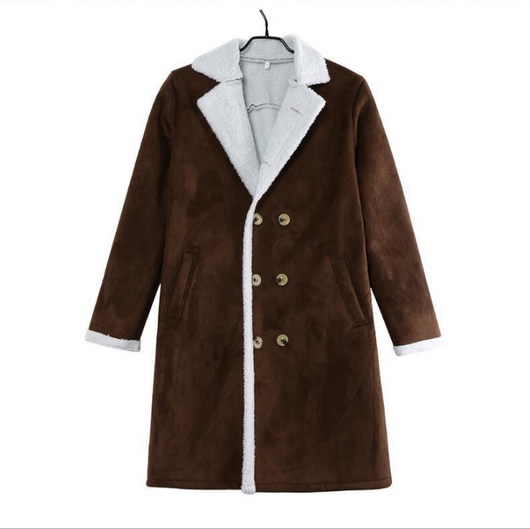 Abrigo Largo para Hombre Invierno Elegante Gabardina Térmica Manga Larga - Image 3
