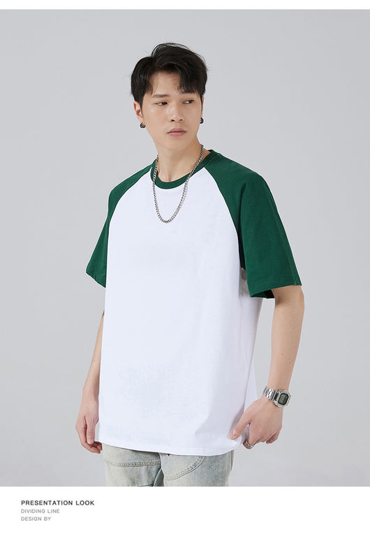 Camiseta Holgada de Algodón con Manga Raglán para Hombre - Image 31