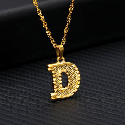 Collar con Colgante de 26 Letras Chapado en Oro - Image 6