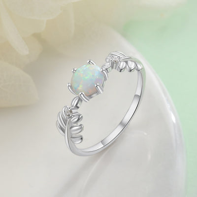 Anillo Hoja Coreana Elegante