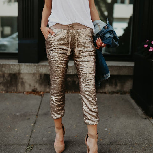 Pantalón Elástico con Lentejuelas Combinable - Image 11