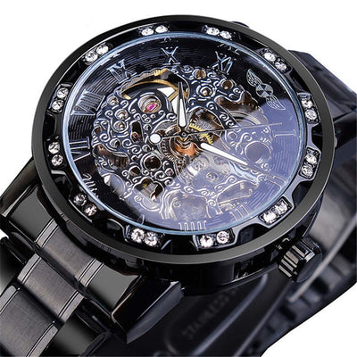 Reloj Mecánico Hueco con Cristales Brillantes - Image 4