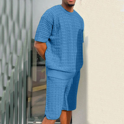 Conjunto de Verano para Hombre - Camisa Suelta y Pantalones Cortos 2 Piezas - Image 9