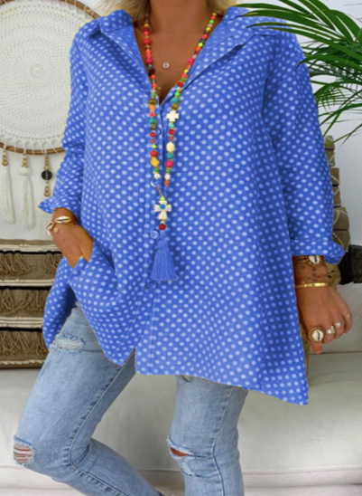 Blusa Suelta Elegante de Manga Larga