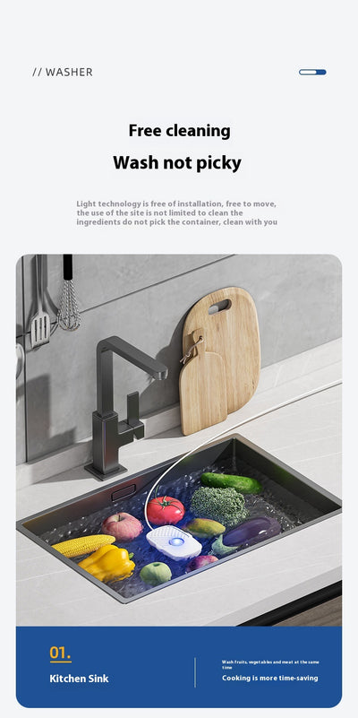 Limpiador Ultrasónico Multifuncional USB - Frutas, Verduras, Joyas y Ropa - Image 18