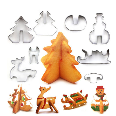 Moldes de Galletas 3D en Acero Inoxidable - Set de Utensilios para Repostería