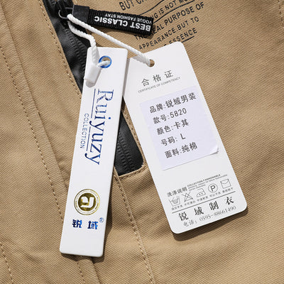 Chaqueta Cortaviento de Algodón Lavado para Hombre - Casual y Versátil - Image 5