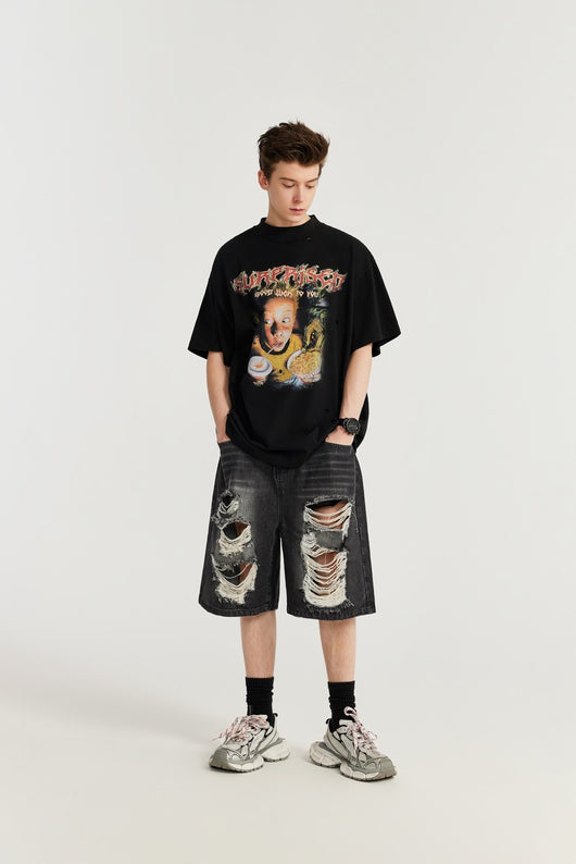 Shorts de Mezclilla Rotos Estilo Hip Hop Urbano - Image 27