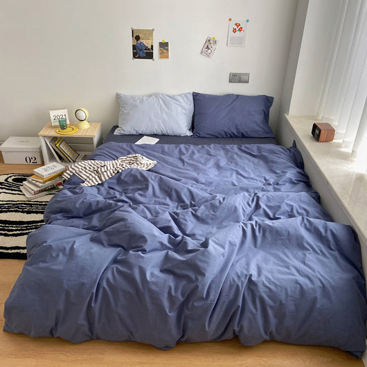 Juego de Cama 4 Piezas Algodón 100% Puro Diseño Minimalista Japonés - Image 3