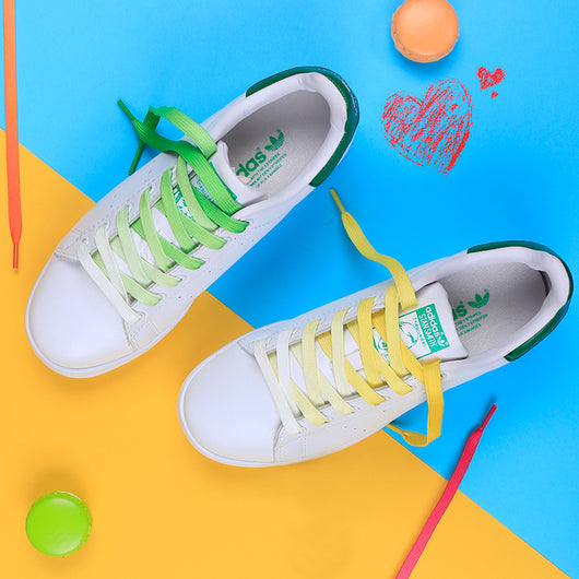 Zapatos de Lona Blancos Casual con Cordones Degradado Colorido - Image 22