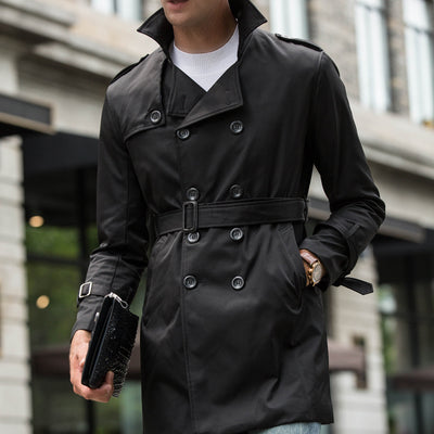 Abrigo Trinchera Casual para Hombre Largo Medio - Image 11
