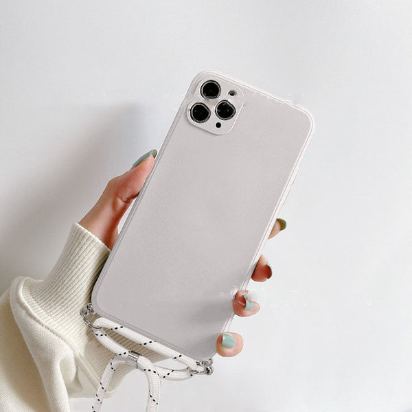Funda de Teléfono de Silicona Líquida con Cordón Ajustable