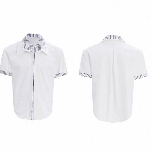 Blusa de Contraste Rayas con Diseño Patchwork Dos Piezas - Image 9