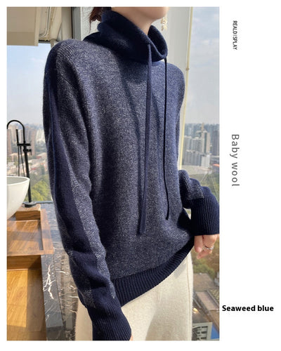 Suéter de Cuello Alto en Cashmira para Otoño e Invierno - Pullover Holgado y Grueso para Mujer - Image 25
