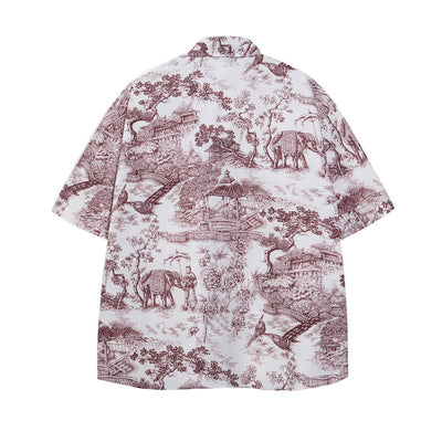Camisa Estampada Pintura Digital Manga Corta - Image 16