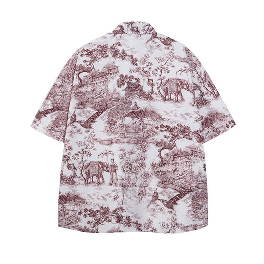 Camisa Estampada Pintura Digital Manga Corta - Image 16
