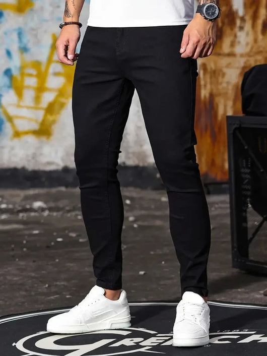 Pantalones Vaqueros Slim Fit Retro con Lavado Vintage y Stretch - Image 5