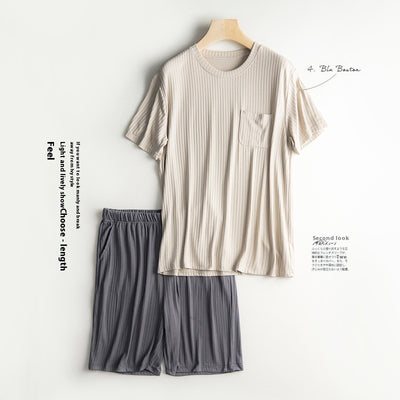 Conjunto de Pijama Ligero para Hombre - Camiseta y Shorts de Verano - Image 6