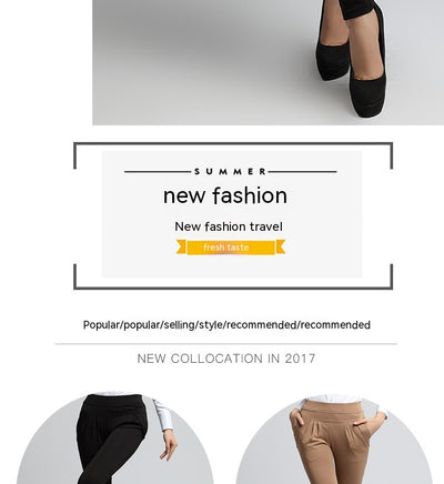 Pantalones Harem Coreanos Ajustados para Mujer - Diseño Trendy Talla Grande y Pequeña - Image 7