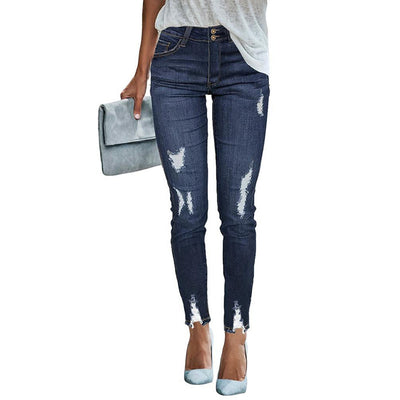 Pantalones Slim Rotos con Cintura Elástica - Image 6