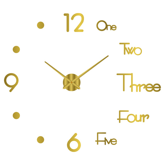 Reloj de Pared Digital Silencioso Nórdico - Adhesivo Decorativo Acrílico - Image 14