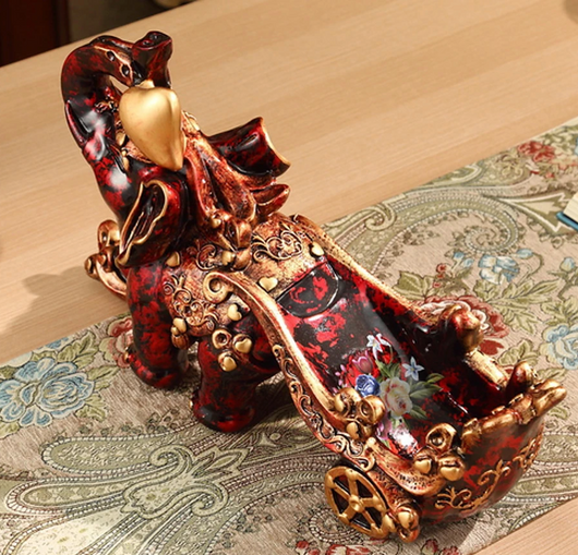 Soporte para Botellas de Vino con Elefante Decorativo en Resina - Image 2