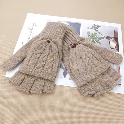 Guantes Tejidos Coreanos de Invierno - Cinco Dedos Semiabiertos para Estudiantes - Image 14