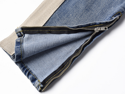 Jeans Slim Destruidos con Cierre Lateral y Rasgados en Rodillas - Image 3