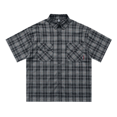 Camisa Cuadros con Bordado de Letras - Corte Holgado y Solapa Clásica - Image 6