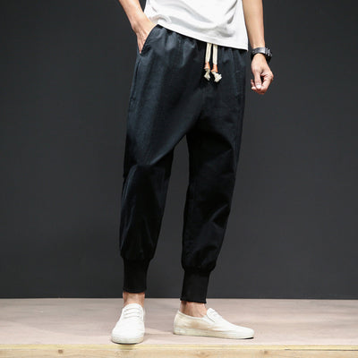 Pantalones Harem Casuales Hombre - Algodón y Lino Mezcla Premium - Image 9