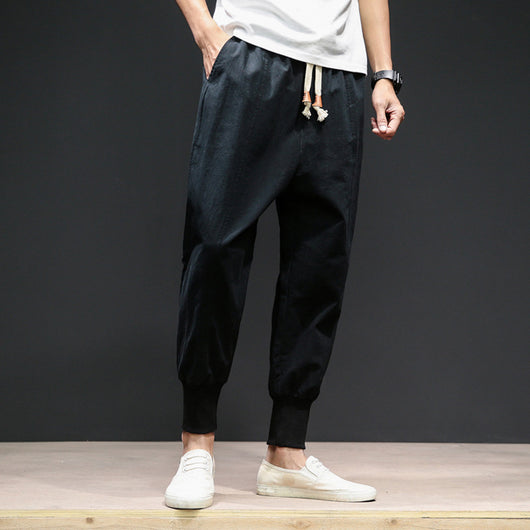 Pantalones Harem Casuales Hombre - Algodón y Lino Mezcla Premium - Image 9
