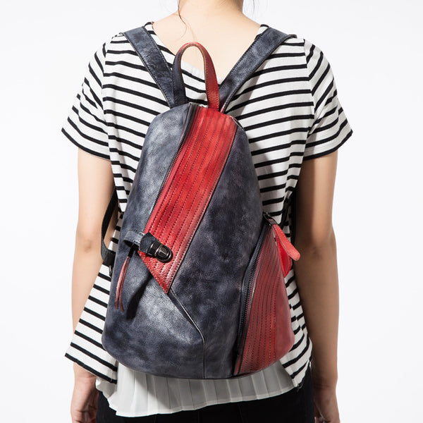 Mochila de Cuero Genuino para Mujer