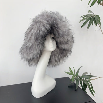 Gorro Punk de Piel de Mapache Grueso - Abrigo Ecológico para Otoño e Invierno - Image 21