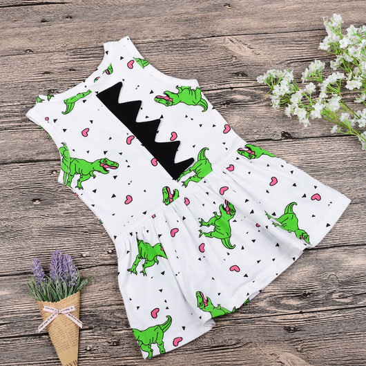 Vestido Infantil Estampado Dinosaurio Diente de Sable - Image 4