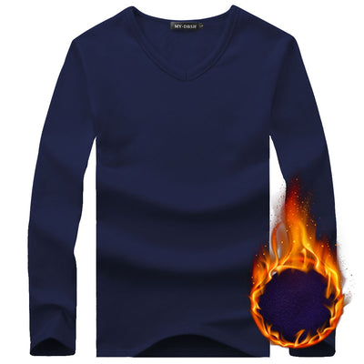 Camiseta Térmica Manga Larga Hombre Invierno - Terciopelo Suave Ajuste Slim Tallas Grandes - Image 7