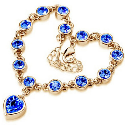 Pulsera de Diamantes Brillantes con Corazón de Durazno Cristalino - Image 18