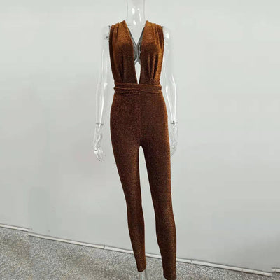 Enterizo de Seda Brillante con Tirantes Sexy - Image 28