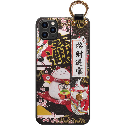 Funda para Celular Gato de la Suerte con Correa y Llavero - Image 8