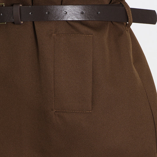 Chaleco y Pantalón Recto Talle Alto Estilo Western con Costuras - Image 16