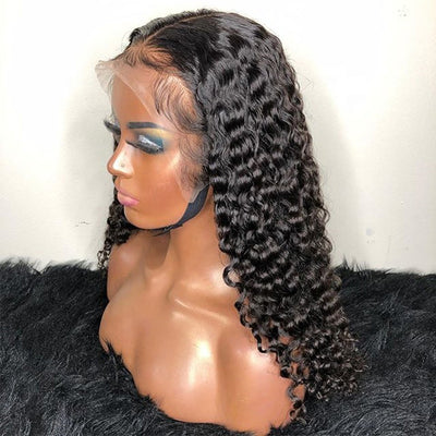 Vincha Fashionable con Cabello Rizado Largo Negro Sintético - Image 6