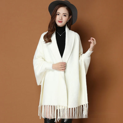 Chal Grueso de Invierno con Mangas de Visón Sintético - Bufanda Clásica para Mujer - Image 18