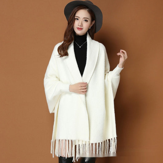 Chal Grueso de Invierno con Mangas de Visón Sintético - Bufanda Clásica para Mujer - Image 18