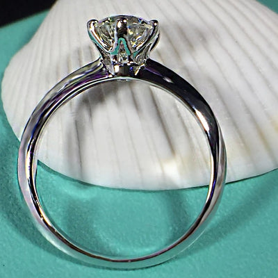 Anillo de Moissanita Plateado para Mujer - Brillo de Diamante Eterno - Image 4