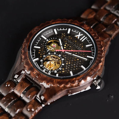 Reloj Mecánico de Madera para Hombre - Image 4